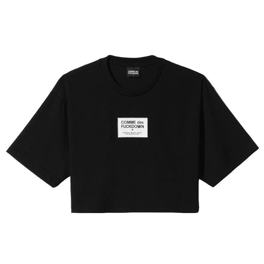 Comme Des Fuckdown Black Cotton Women T-Shirt $137.00 Comme Des Fuckdown Luzworld