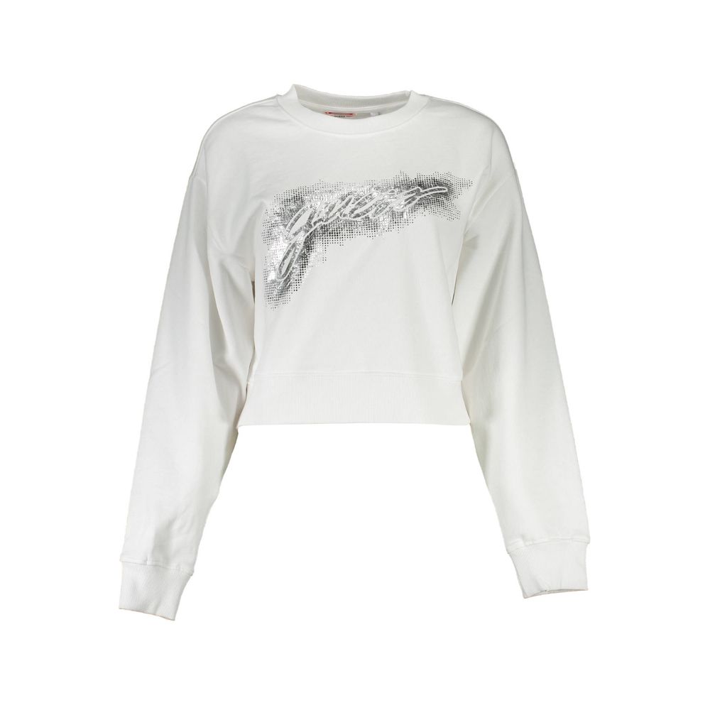 Guess Jeans White Cotton Women Sweater $191.00 Guess Jeans Luzworld