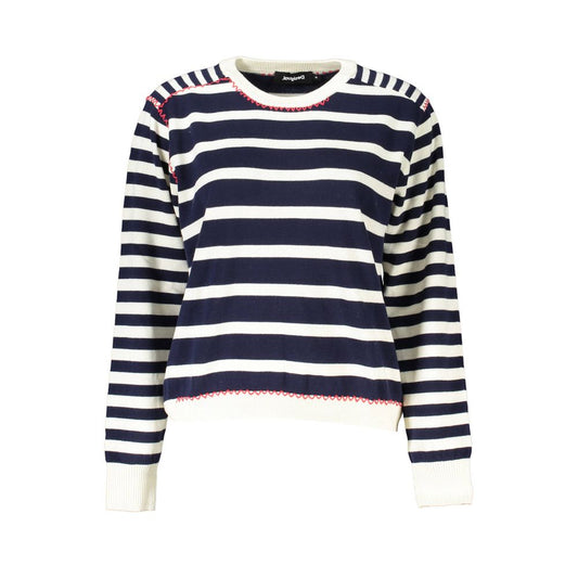 Desigual Blue Cotton Sweater $191.00 Desigual Luzworld