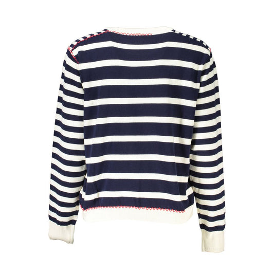 Desigual Blue Cotton Sweater $191.00 Desigual Luzworld