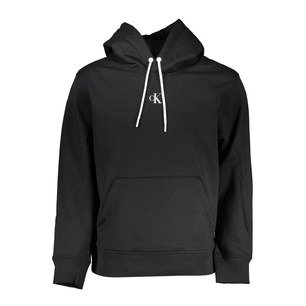 Calvin Klein Black Polyester Men Sweater with Hood $265.00 Calvin Klein Luzworld