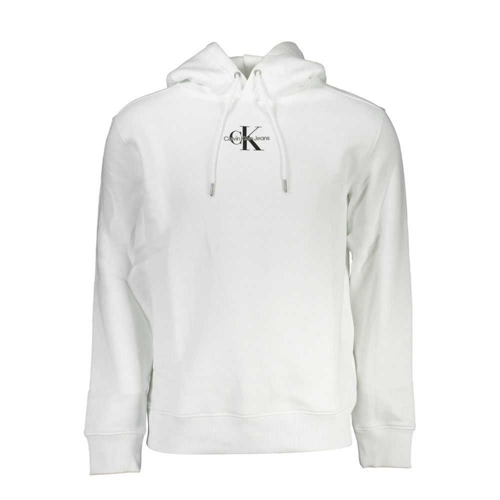 Calvin Klein White Cotton Men's Sweater with Hood $234.00 Calvin Klein Luzworld