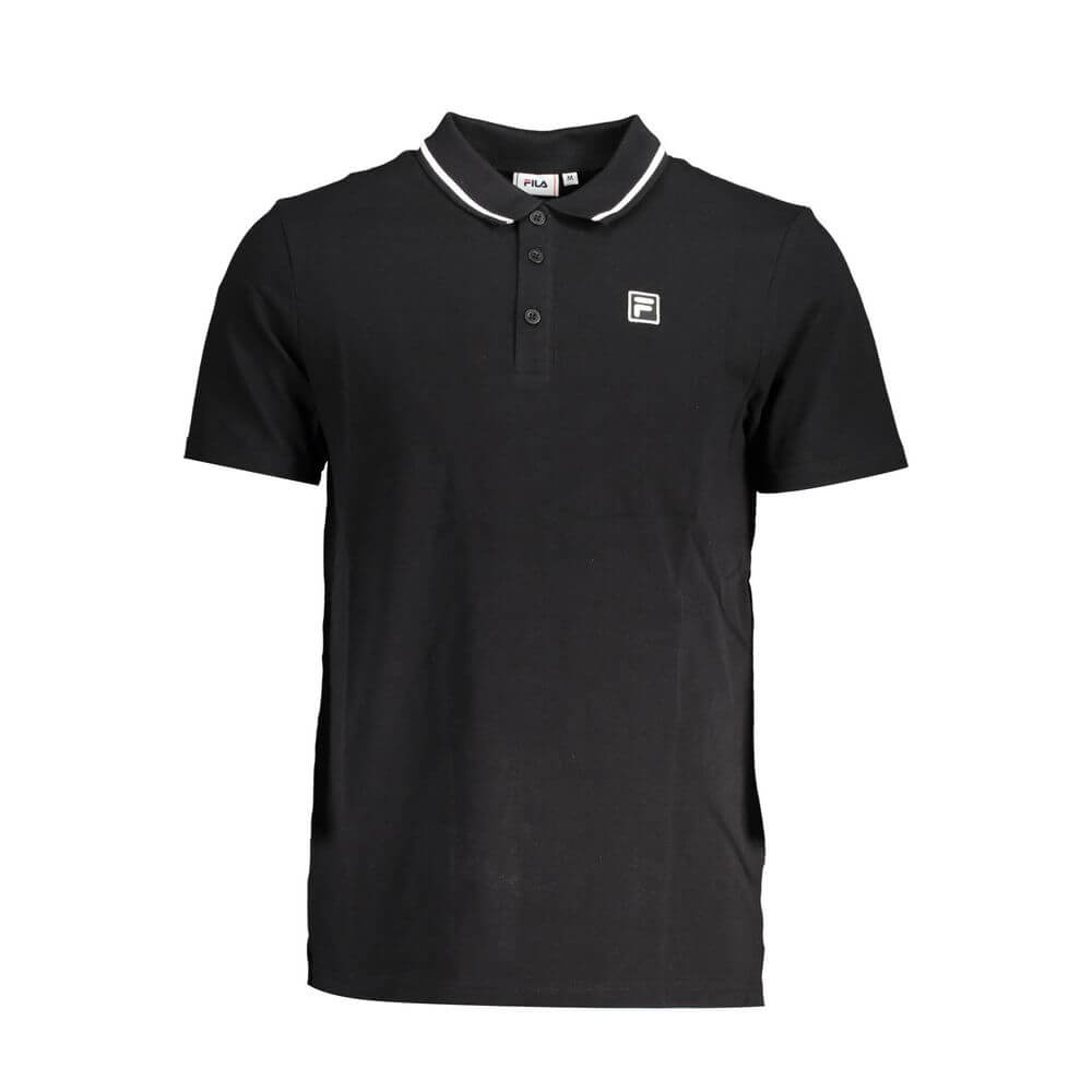 Fila Black Cotton Polo Shirt $161.00 Fila Luzworld