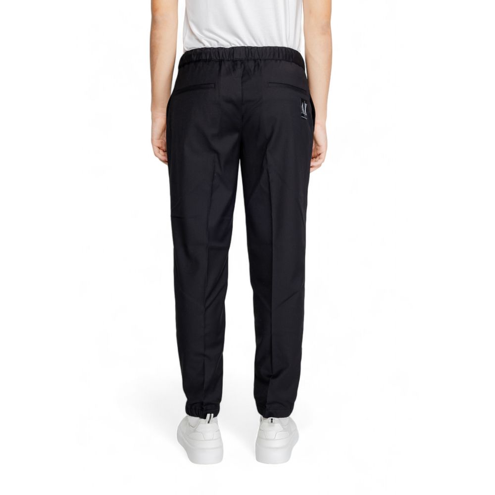 Armani Exchange Black Polyester Pant $243.00 Armani Exchange Luzworld