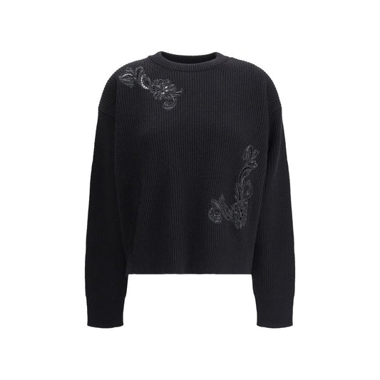 Versace Barocco Leaf Embroidered Sweater $3015.00 Versace Luzworld