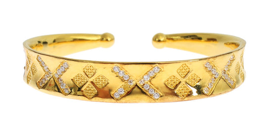 Nialaya CZ Gold Sterling 925 Silver Bangle Bracelet $852.00 Nialaya Luzworld