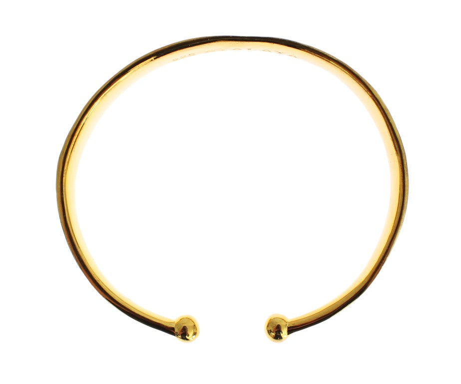 Nialaya CZ Gold Sterling 925 Silver Bangle Bracelet $852.00 Nialaya Luzworld
