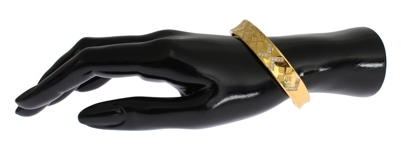 Nialaya CZ Gold Sterling 925 Silver Bangle Bracelet $852.00 Nialaya Luzworld