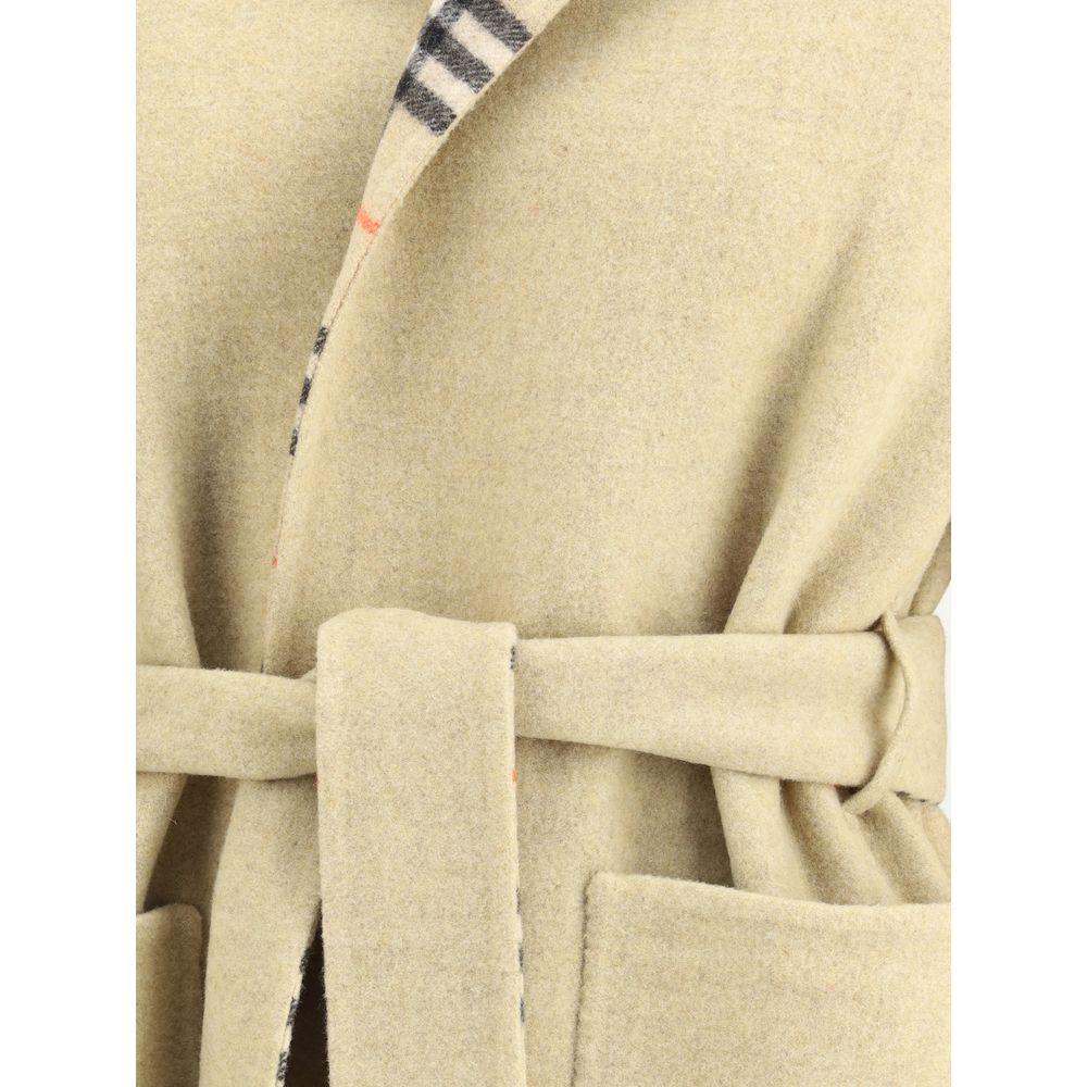 Burberry Reversible wool robe Coat $5701.00 Burberry Luzworld