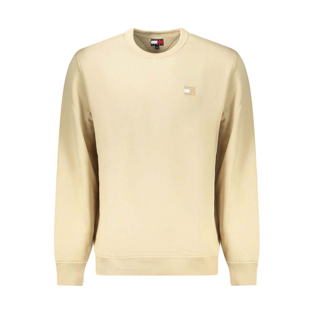 Tommy Hilfiger Beige Cotton Men Sweater $222.00 Tommy Hilfiger Luzworld