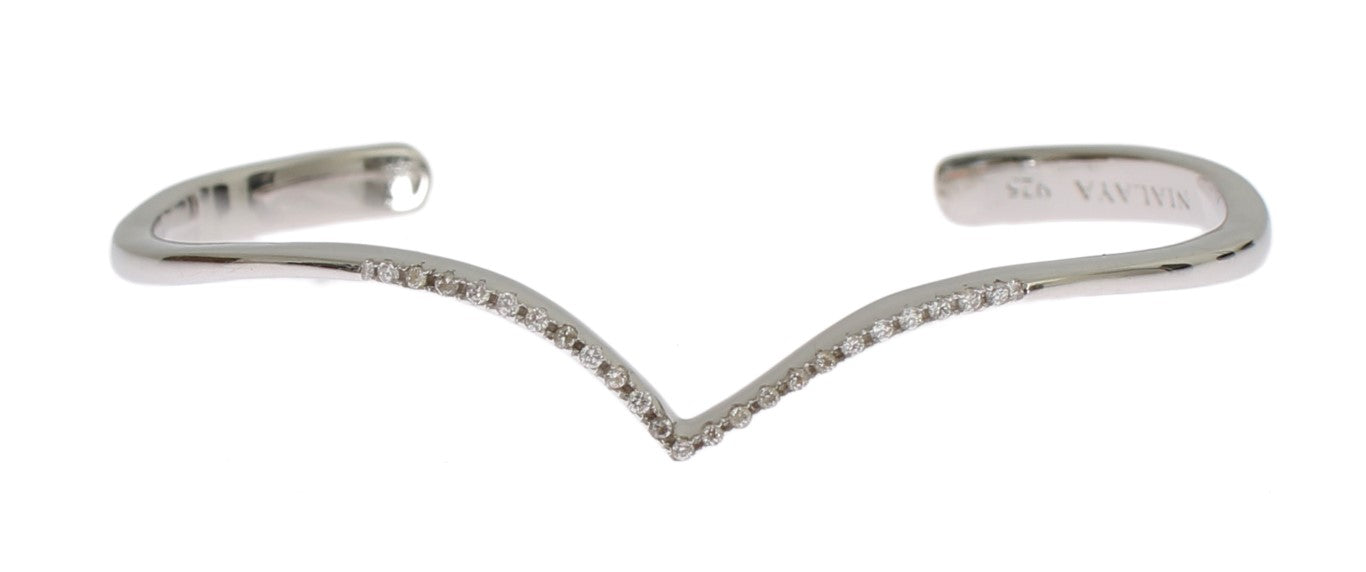 Nialaya Skyfall CZ 925 Silver Bangle Bracelet $334.00 Nialaya Luzworld
