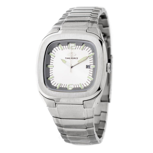Time Force Silver Stainless Steel Watch $172.00 Time Force Luzworld