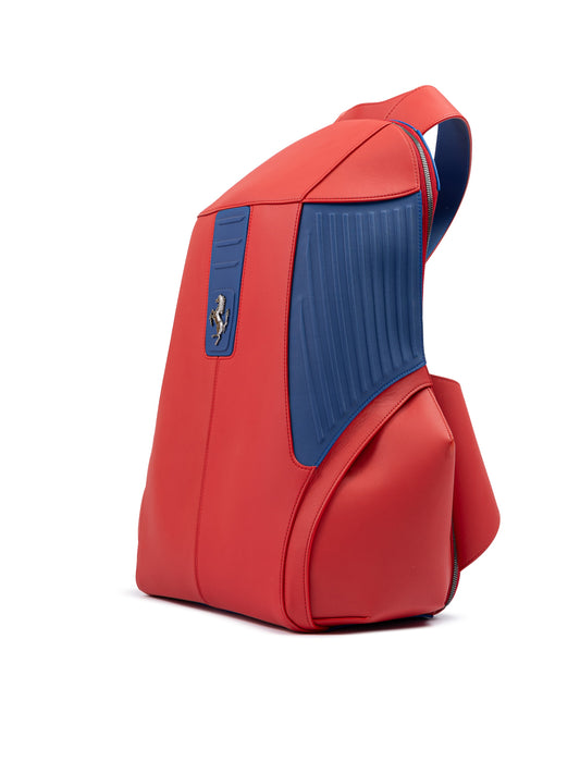 Ferrari Red Leather Technical Backpack $3840.00 Ferrari Luzworld