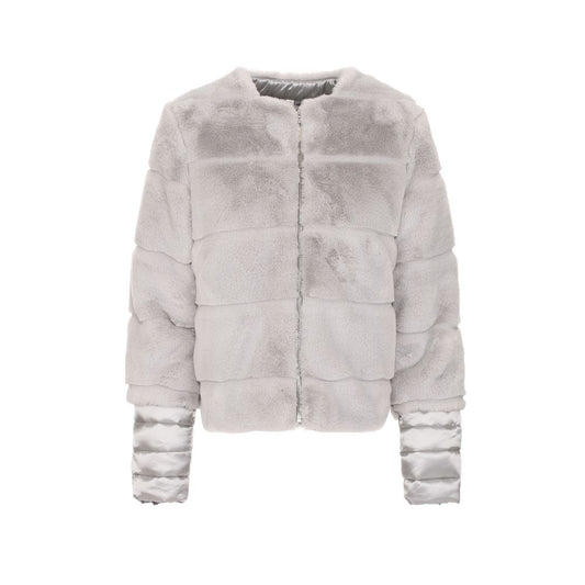 Maison Espin Gray Polyester Jackets & Coat $282.00 Maison Espin Luzworld