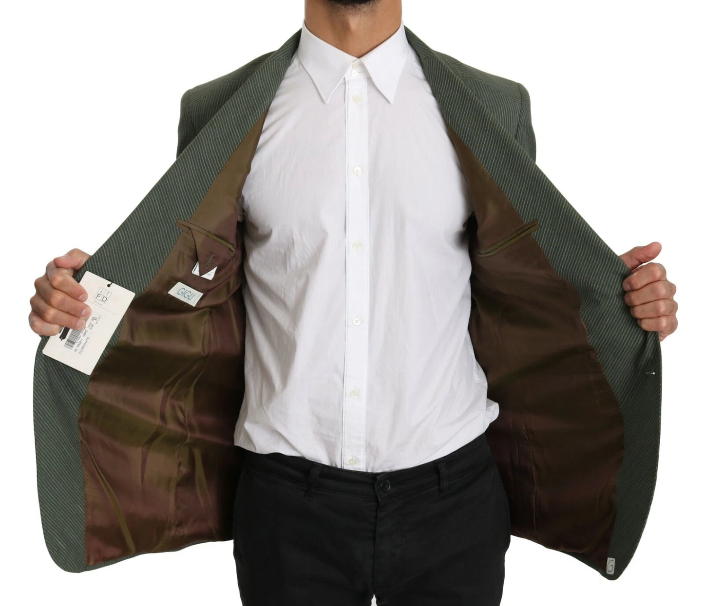 Romeo Gigli Green Linen Blazer One Piece Single Breasted Jacket $935.00 Romeo Gigli Luzworld