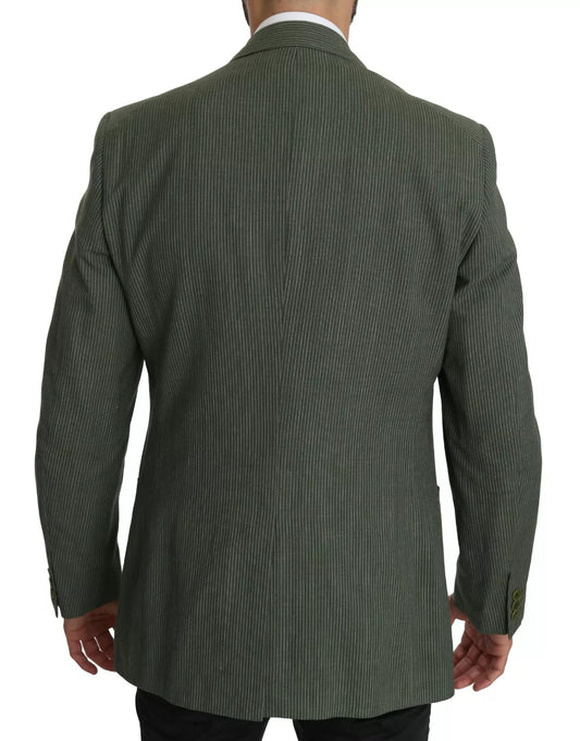 Romeo Gigli Green Linen Blazer One Piece Single Breasted Jacket $935.00 Romeo Gigli Luzworld