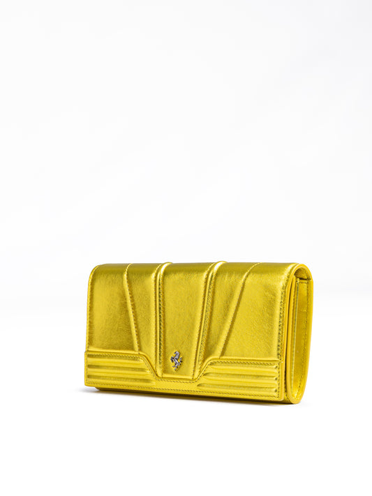Ferrari Metal Yellow GT patent leather purse $1438.00 Ferrari Luzworld