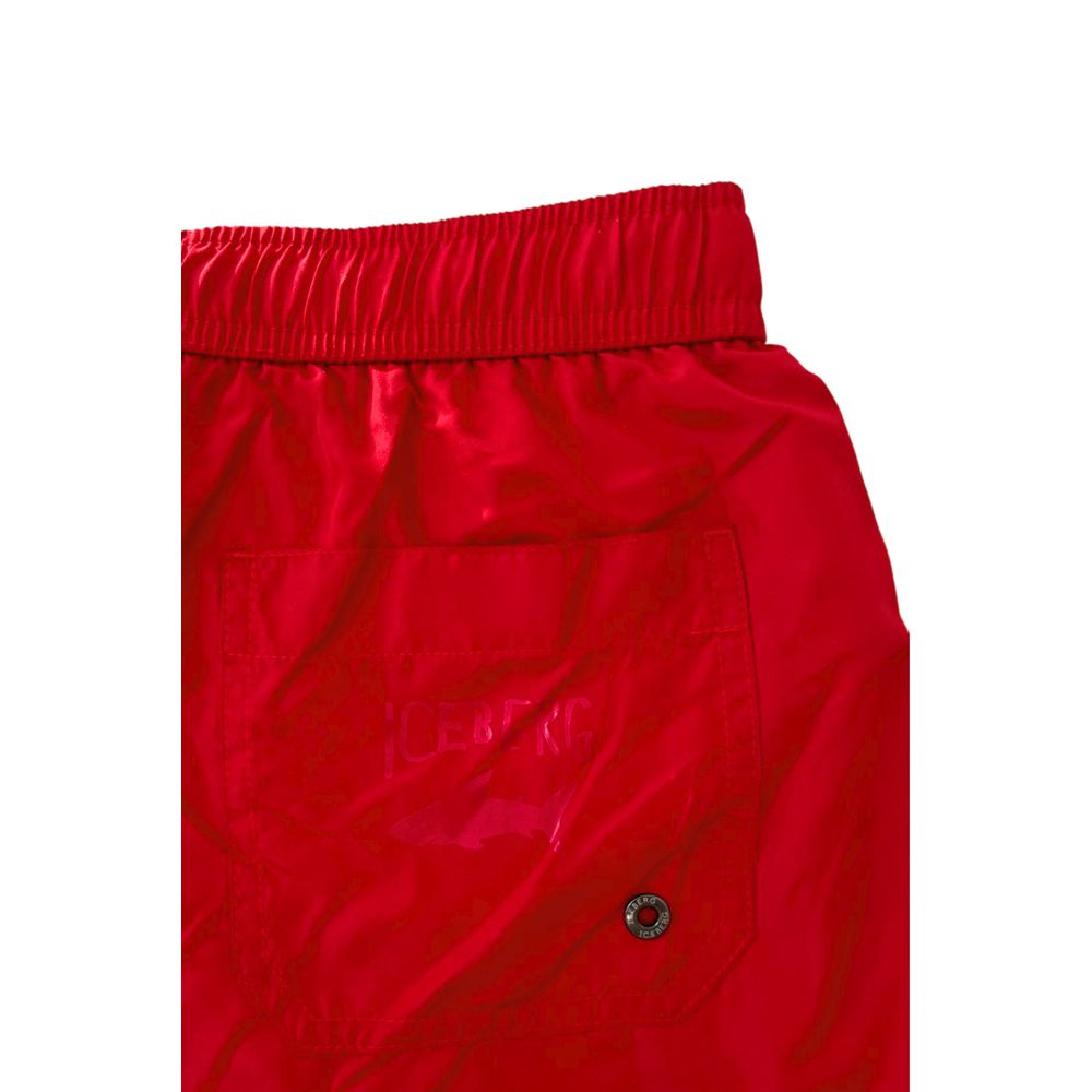 Iceberg Red Polyester Men's Swim Short $151.00 Iceberg Luzworld