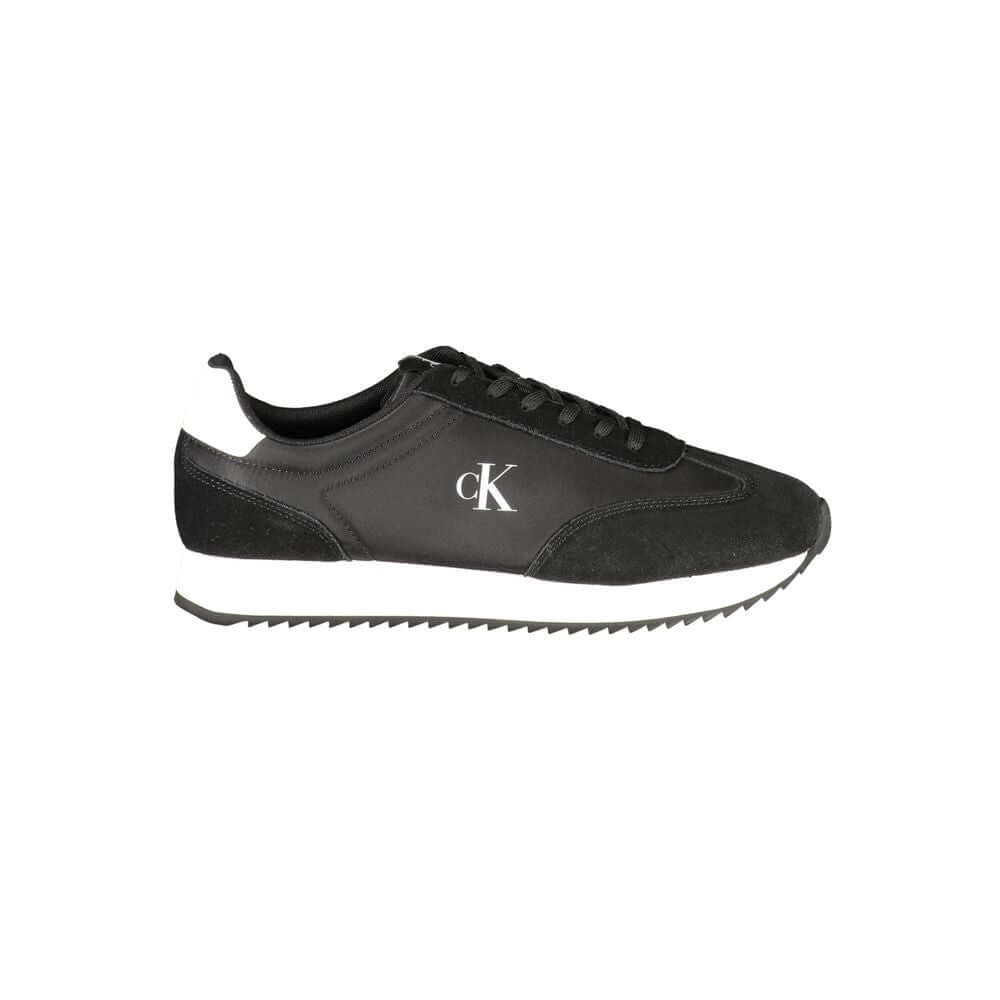 Calvin Klein Black Leather Men Sneaker $244.00 Calvin Klein Luzworld