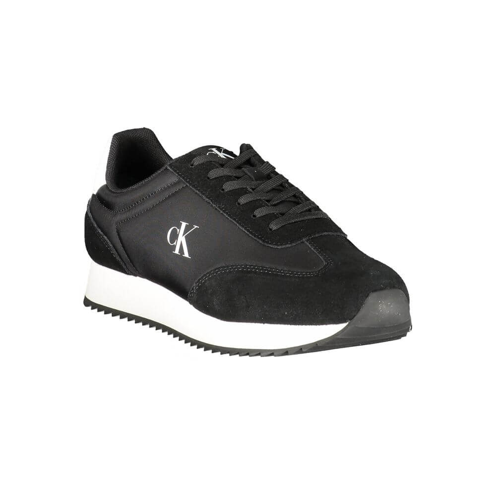 Calvin Klein Black Leather Men Sneaker $244.00 Calvin Klein Luzworld