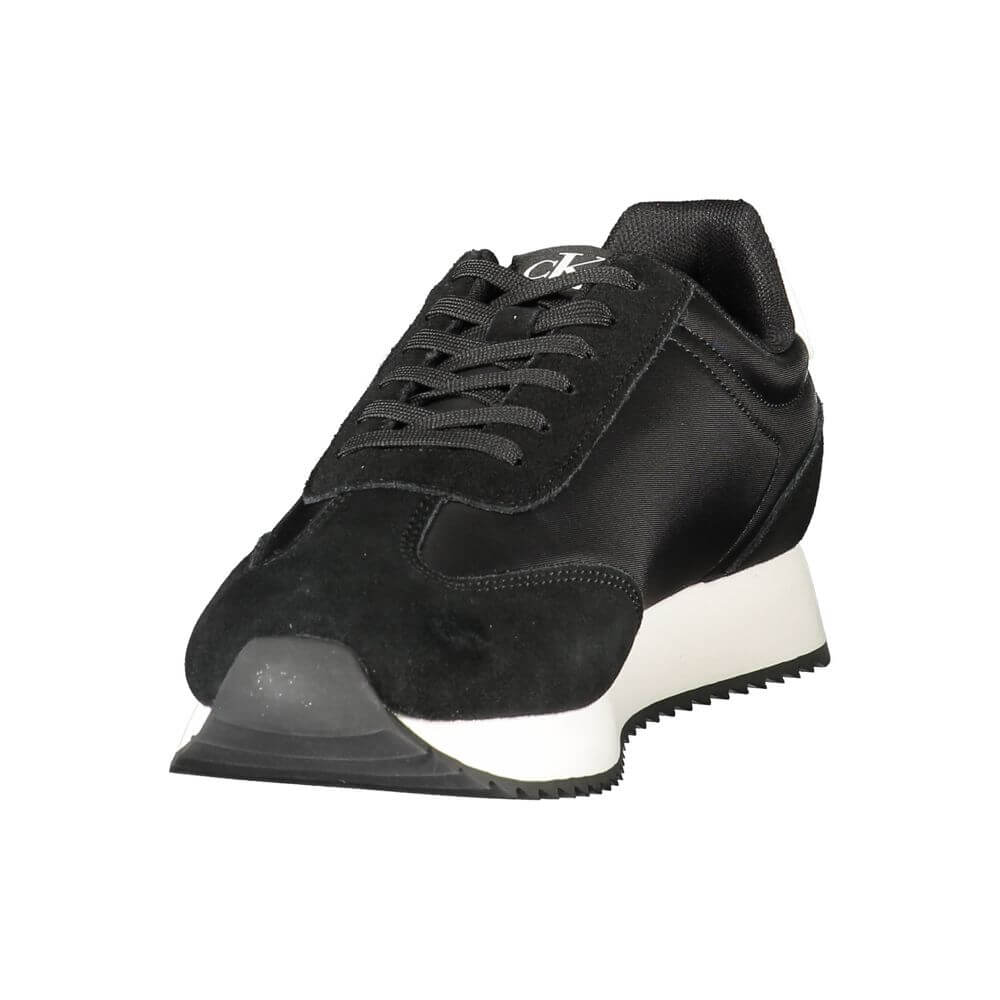 Calvin Klein Black Leather Men Sneaker $244.00 Calvin Klein Luzworld