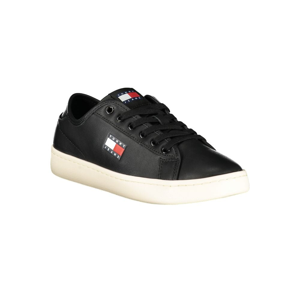 Tommy Hilfiger Black Leather Women's Sneaker $243.00 Tommy Hilfiger Luzworld