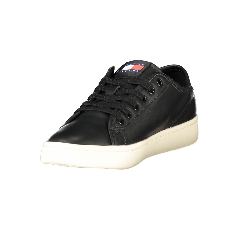 Tommy Hilfiger Black Leather Women's Sneaker $243.00 Tommy Hilfiger Luzworld