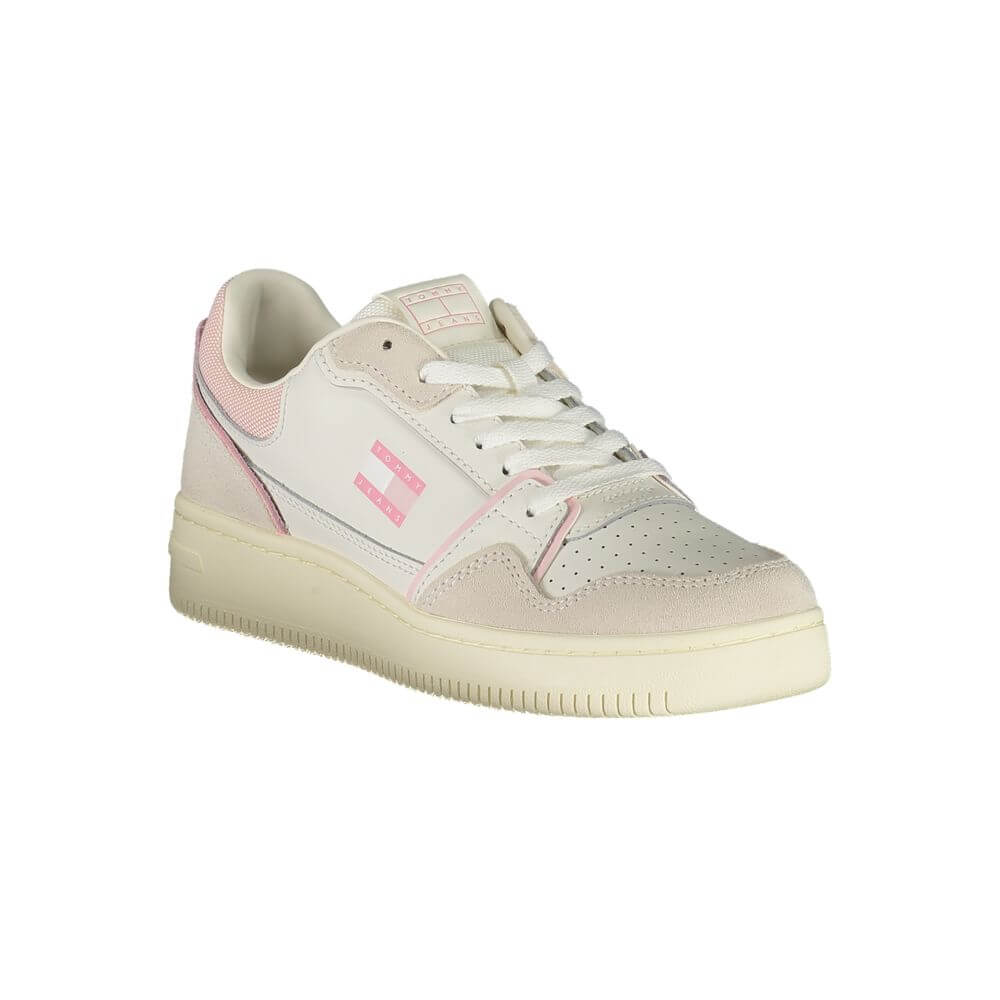 Tommy Hilfiger White Leather Women Sneaker $243.00 Tommy Hilfiger Luzworld