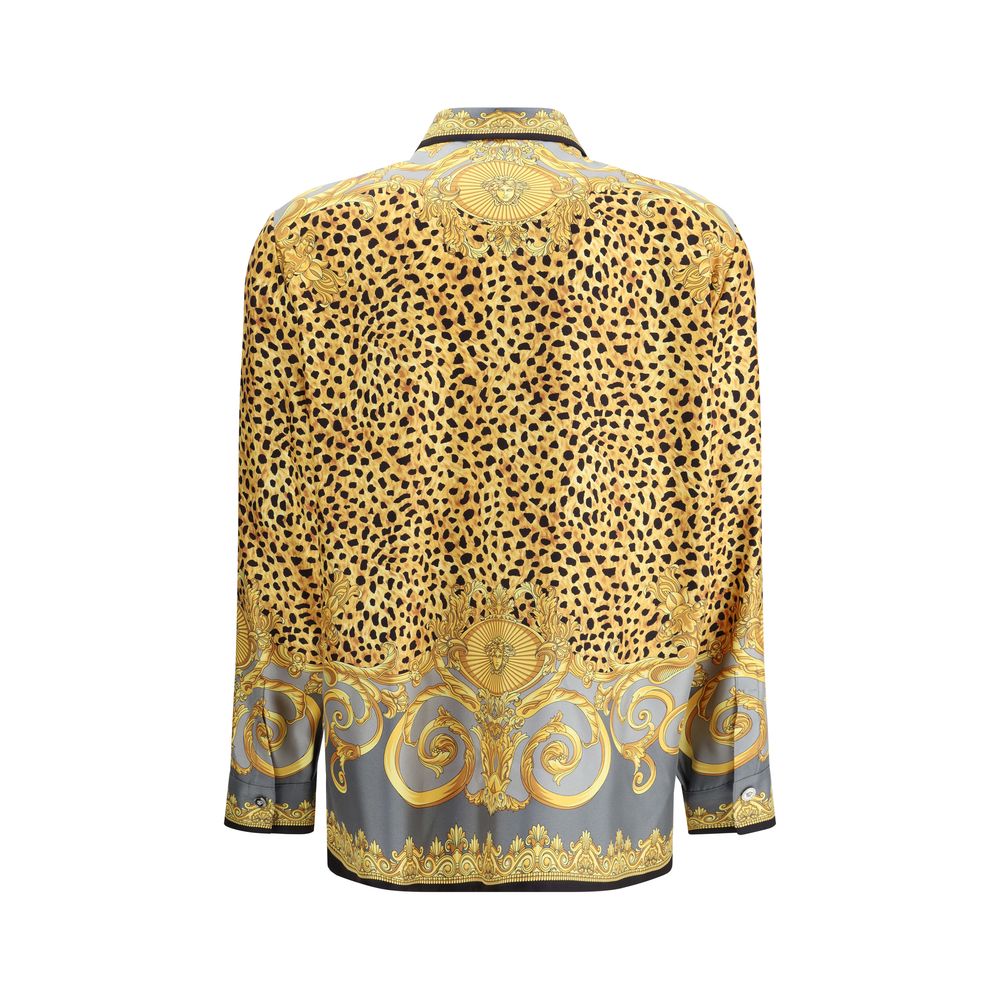 Versace Silk Cheetah Foulard Shirt $2477.00 Versace Luzworld