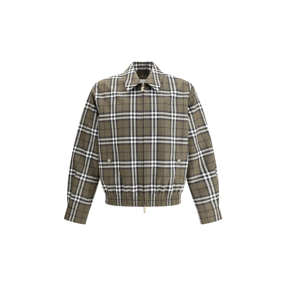 Burberry Check pattern wool Harrington Jacket $4365.00 Burberry Luzworld