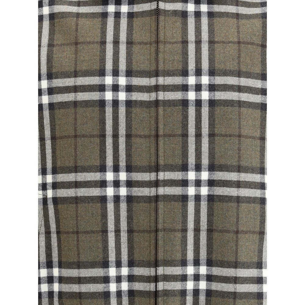 Burberry Check pattern wool Harrington Jacket $4365.00 Burberry Luzworld