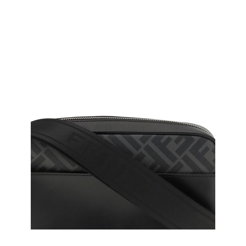 Fendi FF leather and canvas Shoulder Bag $2684.00 Fendi Luzworld