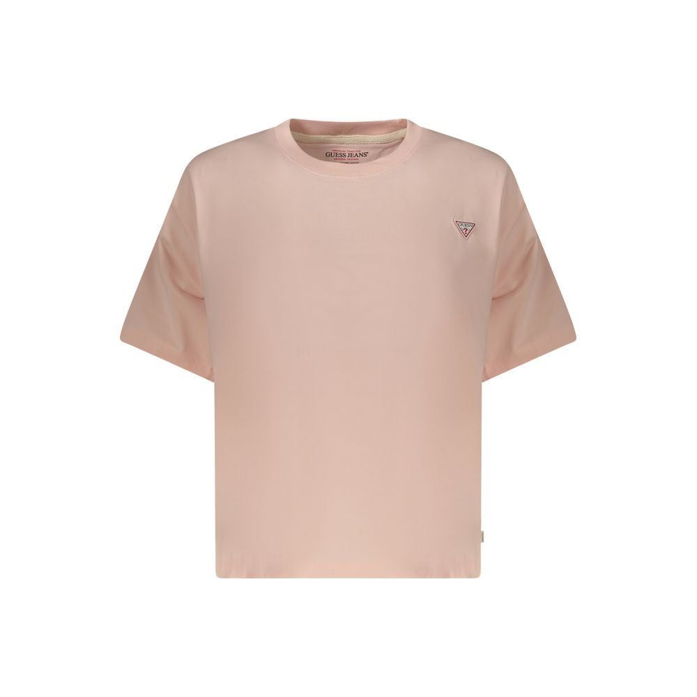 Guess Jeans Pink Cotton Women T-Shirt $125.00 Guess Jeans Luzworld