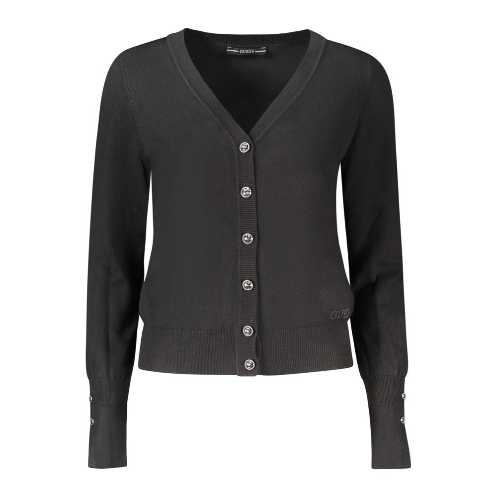 Guess Jeans Black Viscose Women Cardigan $230.00 Guess Jeans Luzworld