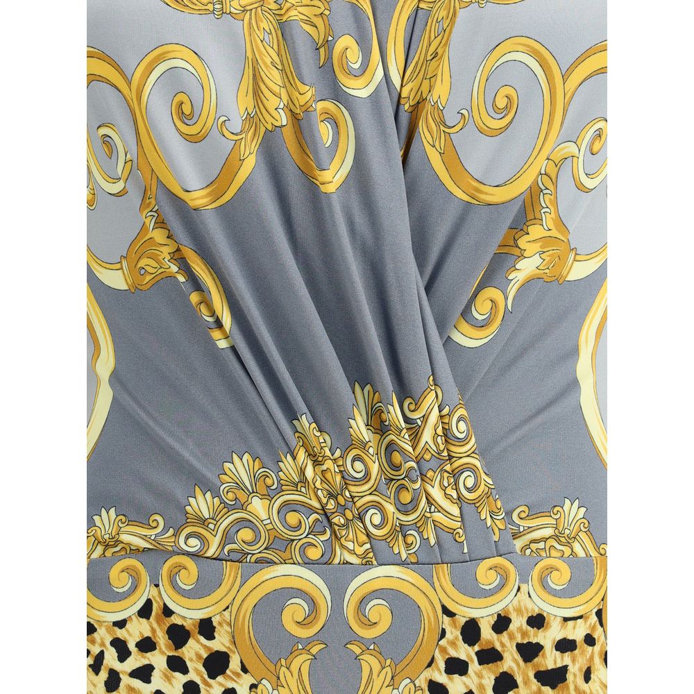 Versace Leopard draped Bodysuit $2008.00 Versace Luzworld
