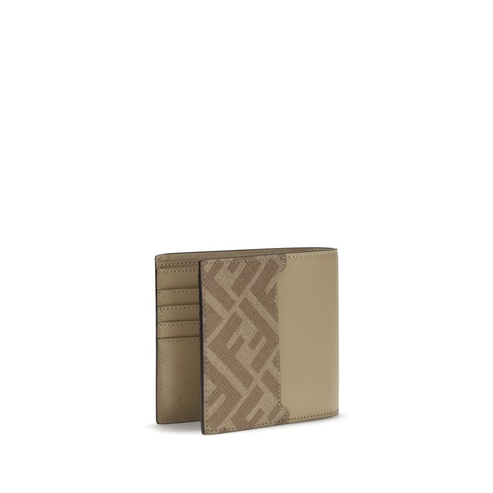 Fendi FF leather and canvas bifold Wallet $902.00 Fendi Luzworld