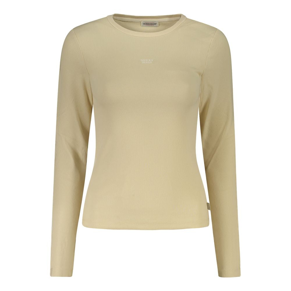 Guess Jeans Beige Cotton Women T-Shirt $142.00 Guess Jeans Luzworld