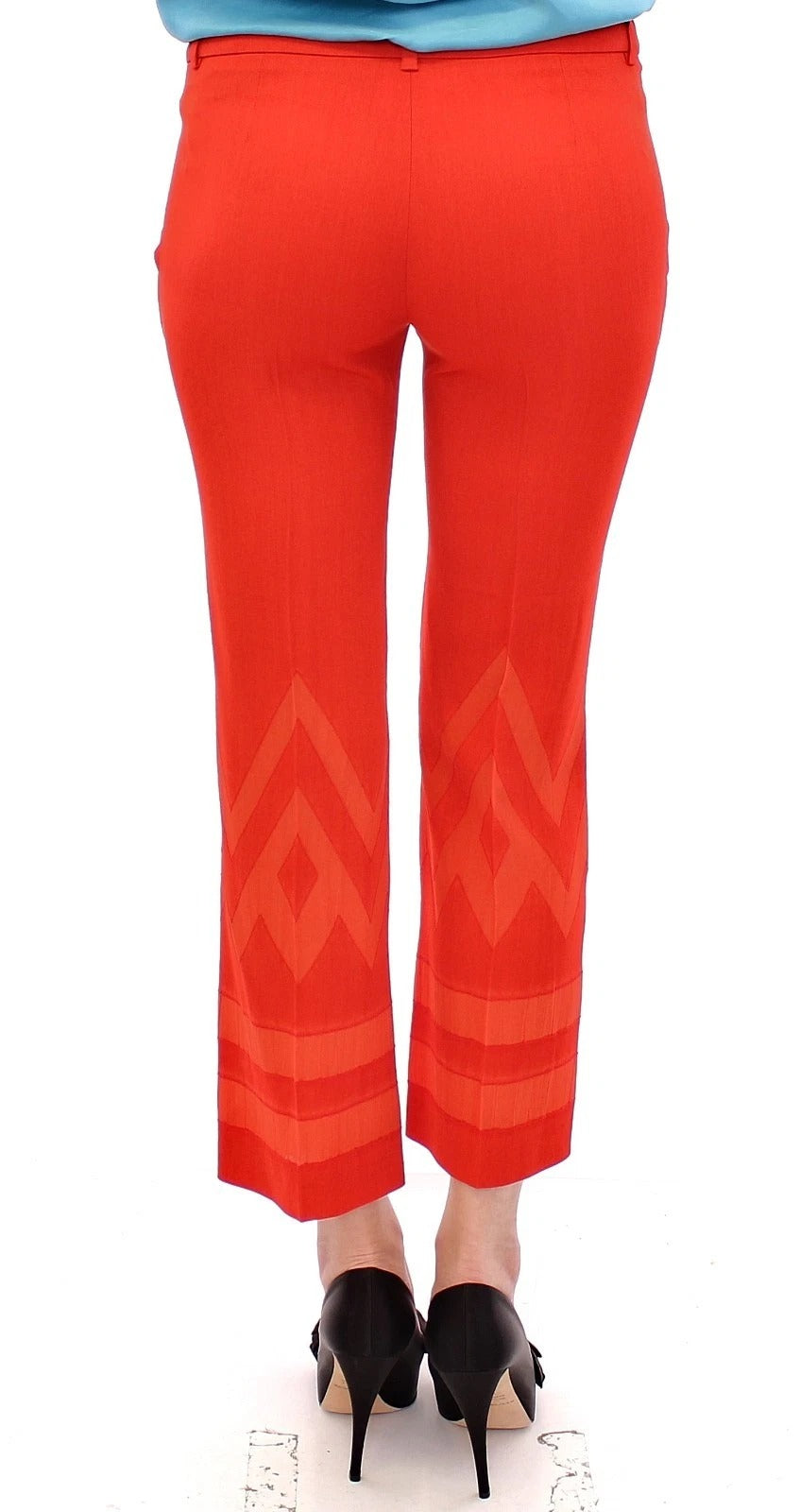 Versace Collection Red Pants Cropped 3/4 Short Nude Capri Pants $737.00 Versace Collection Luzworld