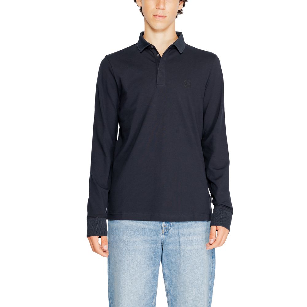 Armani Exchange Blue Cotton Long Sleeve $171.00 Armani Exchange Luzworld