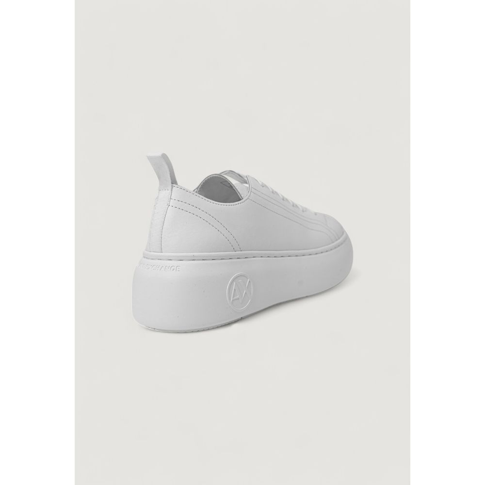 Armani Exchange White Leather Sneaker $347.00 Armani Exchange Luzworld