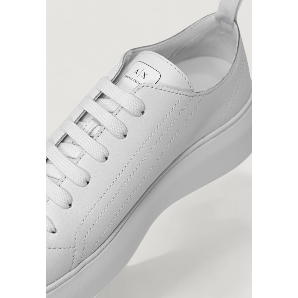 Armani Exchange White Leather Sneaker $347.00 Armani Exchange Luzworld