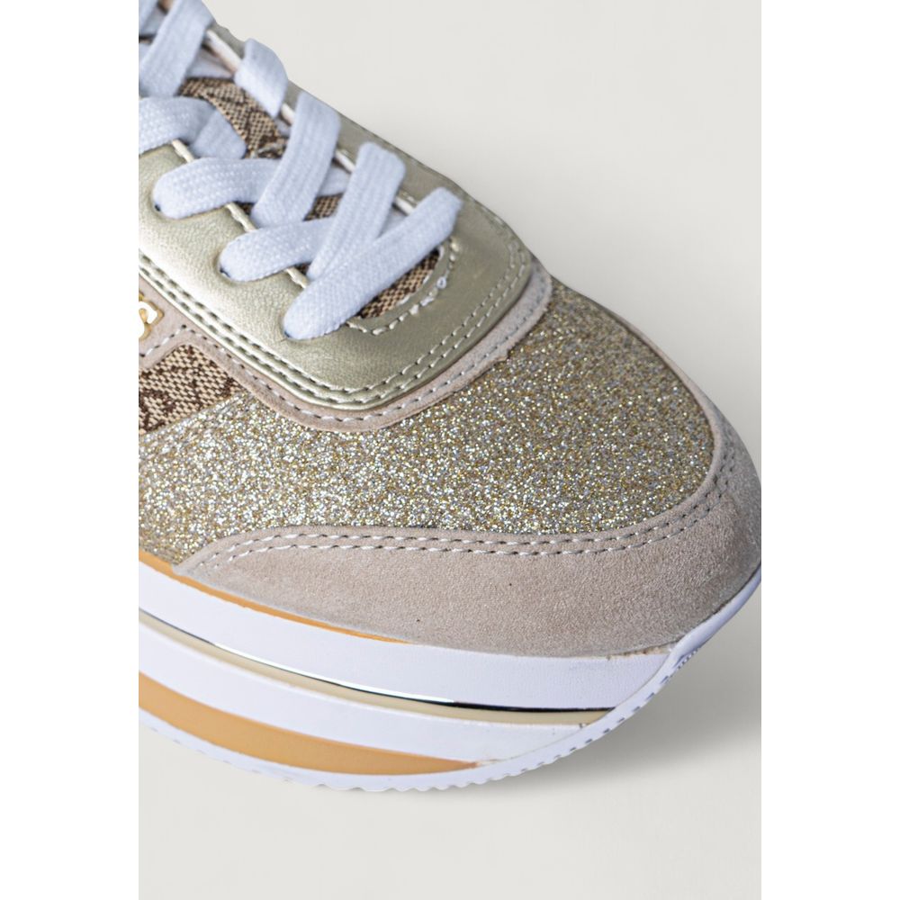 Guess Beige Polyester Sneaker $266.00 Guess Luzworld