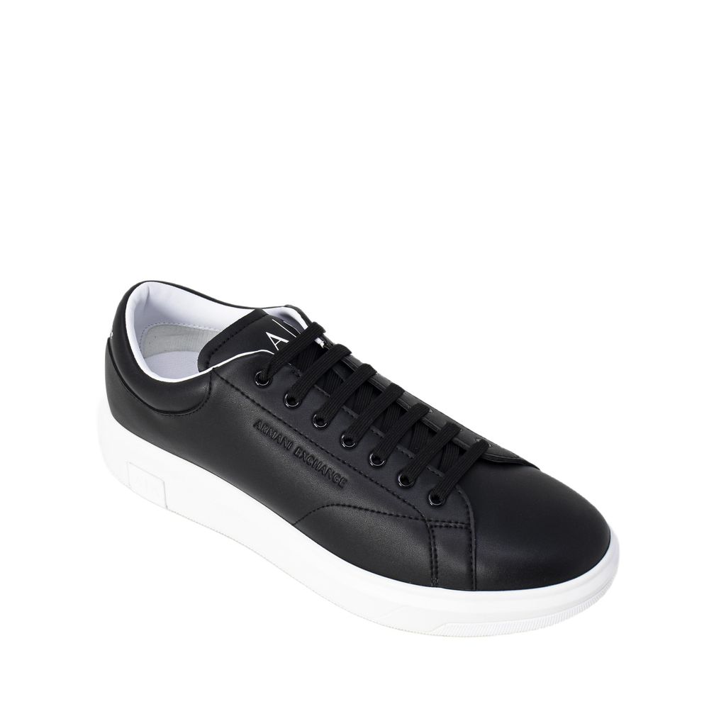 Armani Exchange Black Leather Sneaker $354.00 Armani Exchange Luzworld