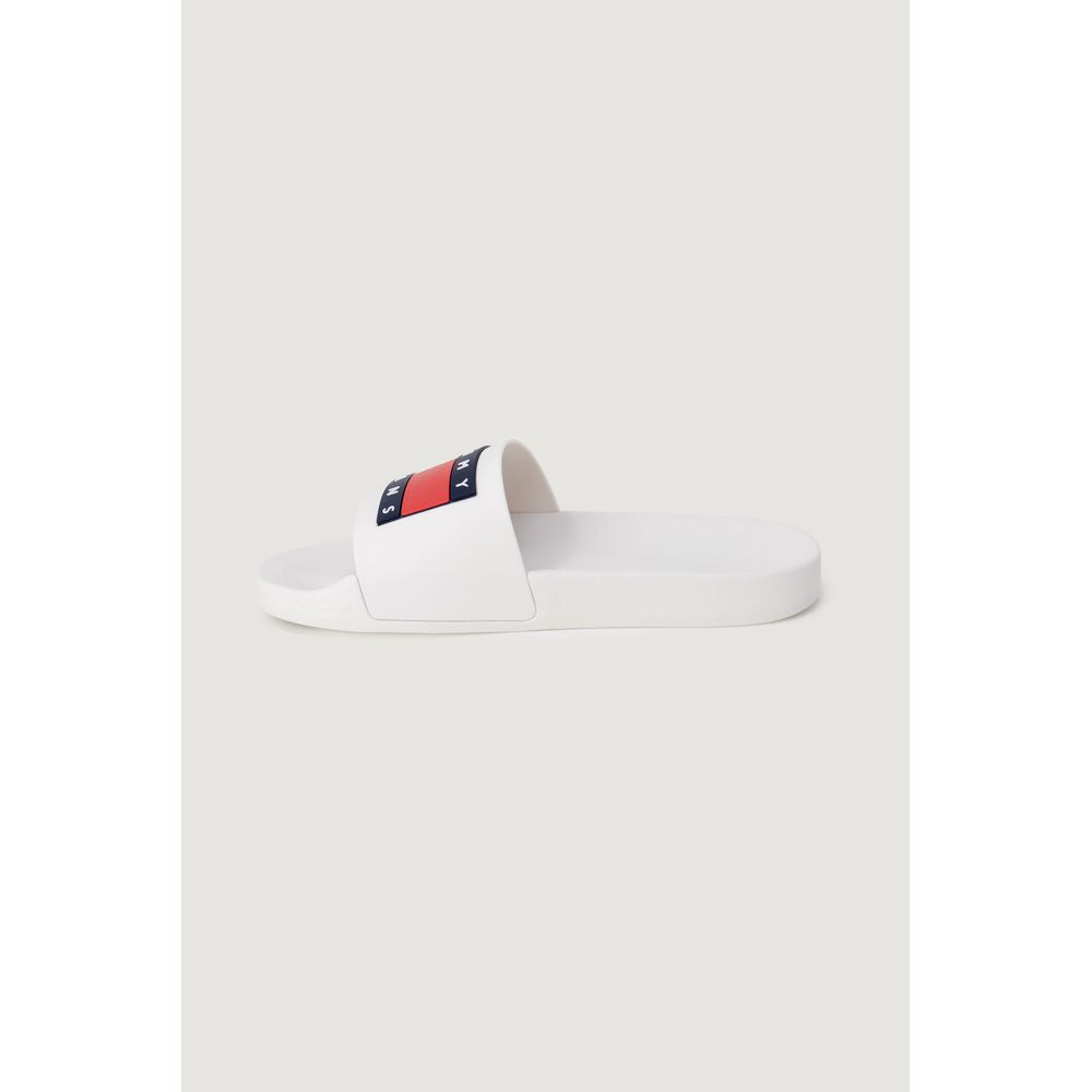 Tommy Hilfiger Jeans White Polyethylene Slipper $140.00 Tommy Hilfiger Jeans Luzworld