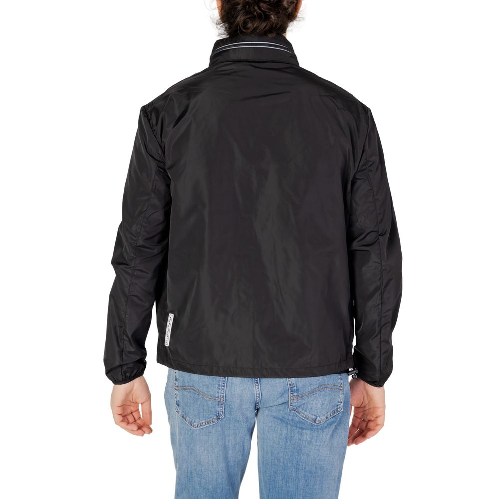 Armani Exchange Black Polyester Jackets & Coat $315.00 Armani Exchange Luzworld