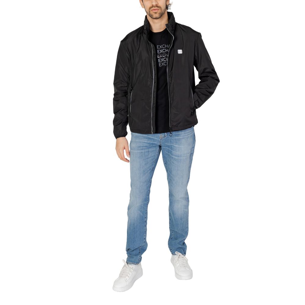 Armani Exchange Black Polyester Jackets & Coat $315.00 Armani Exchange Luzworld