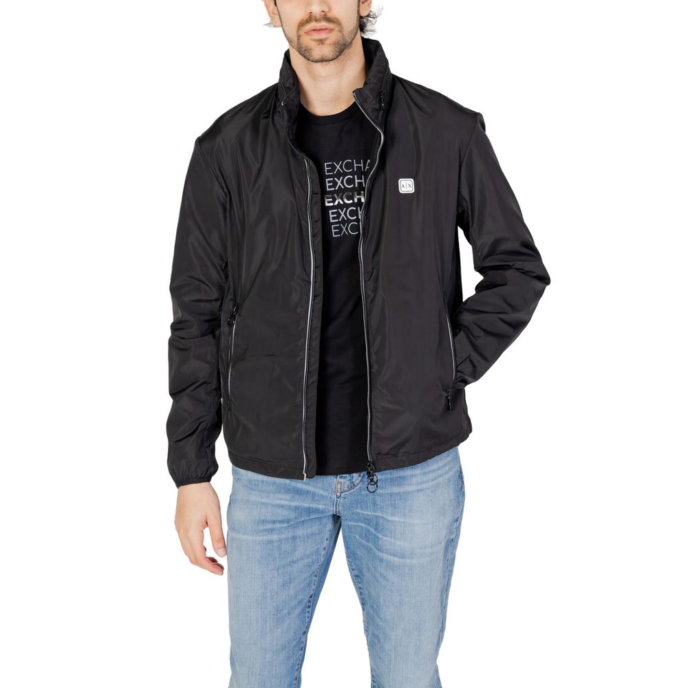 Armani Exchange Black Polyester Jackets & Coat $315.00 Armani Exchange Luzworld