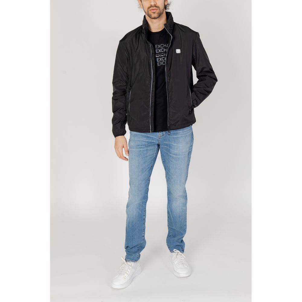 Armani Exchange Black Polyester Jackets & Coat $315.00 Armani Exchange Luzworld