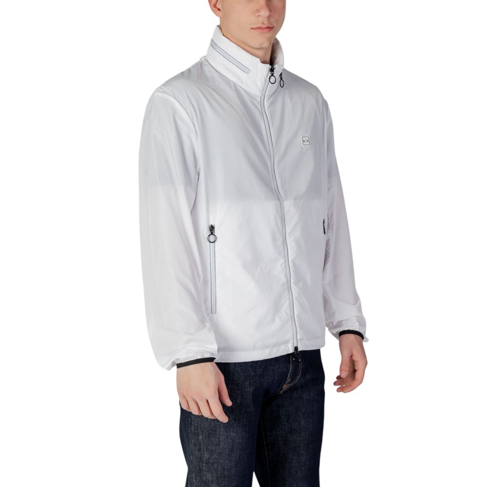 Armani Exchange White Polyester Jackets & Coat $305.00 Armani Exchange Luzworld