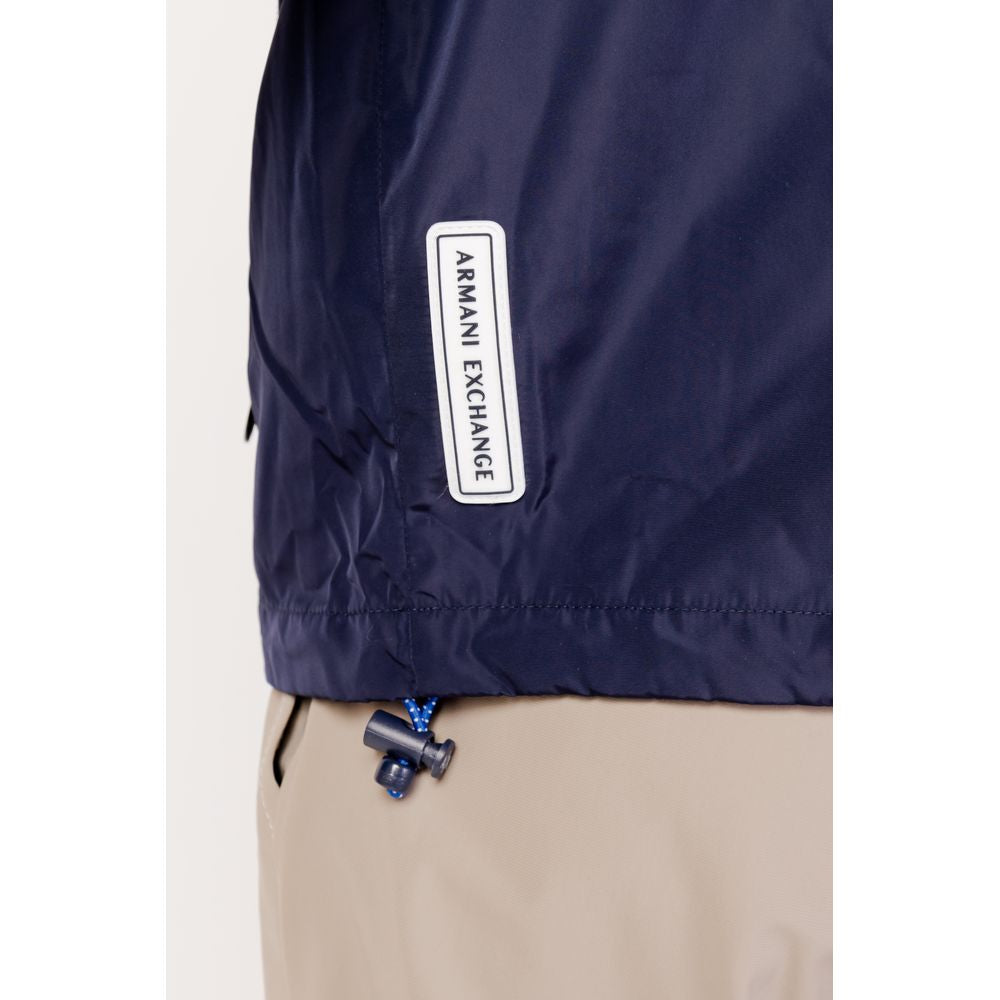 Armani Exchange Blue Polyester Jackets & Coat $315.00 Armani Exchange Luzworld